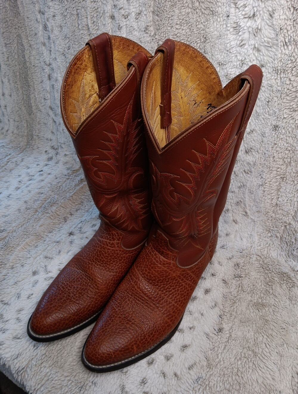 Vintage Tony Lama Boots Size 10 Made In Mexico Leather